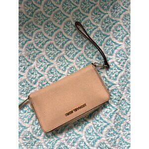 Michael Kors JetSet Travel Zip Around Wristlet Wallet-Blush Nude